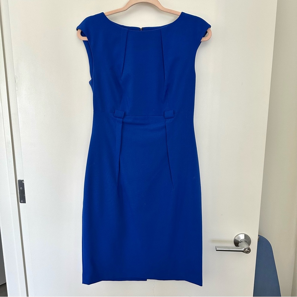 Calvin Klein Empire Waist Cap Sleeve Dress Royal Blue Size 6